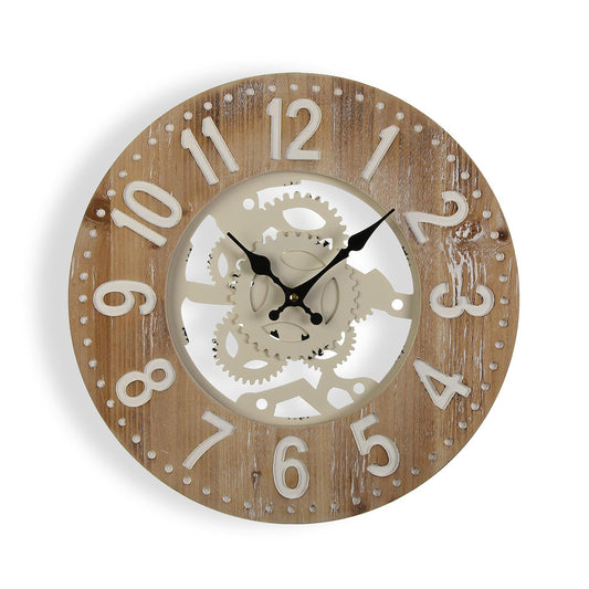 RELOJ PARED MADERA Y METAL Versaotoño
