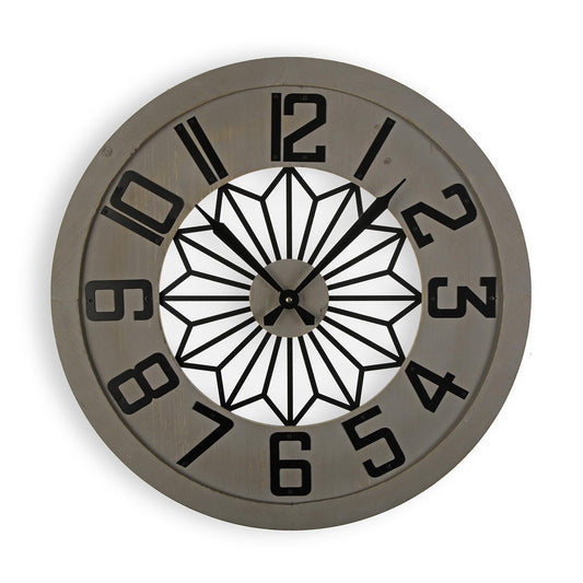 RELOJ PARED MADERA ESTRELLA Versaotoño
