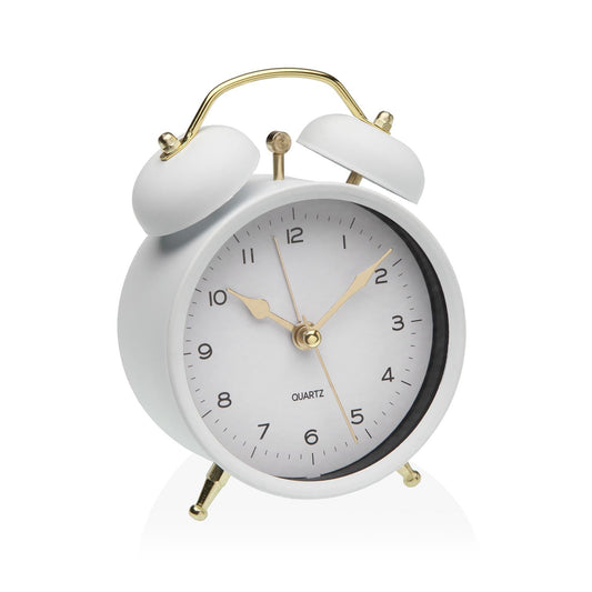 RELOJ DESPERTADOR BLANCO 9,7CM Versaotoño