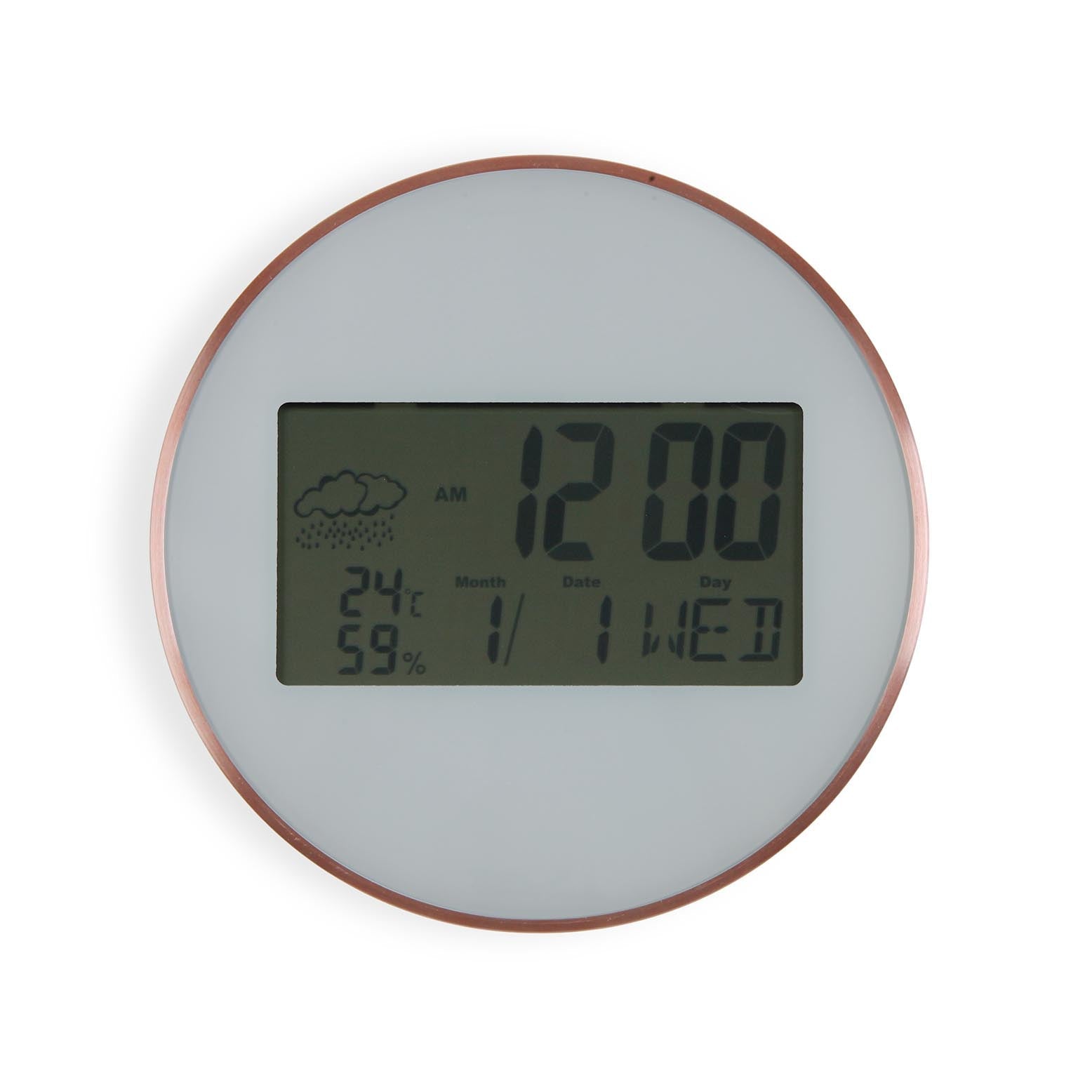 RELOJ DE PARED DIGITAL BLANCO Versaotoño