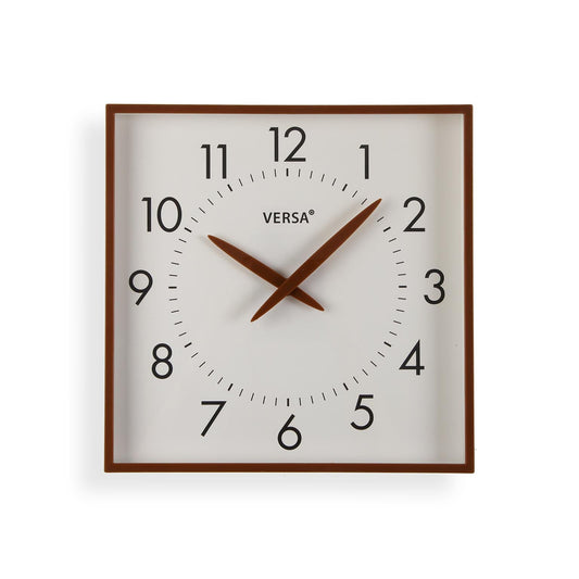 RELOJ DE PARED CUADRADO EFECTO MADERA Versaotoño
