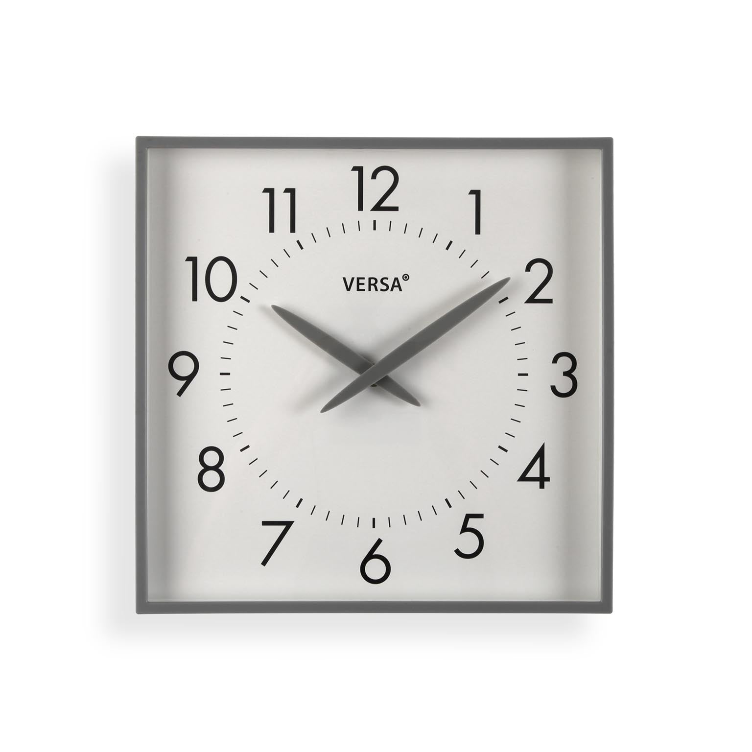 RELOJ DE PARED CUADRADO GRIS Versaotoño
