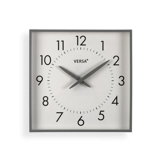 RELOJ DE PARED CUADRADO GRIS Versaotoño