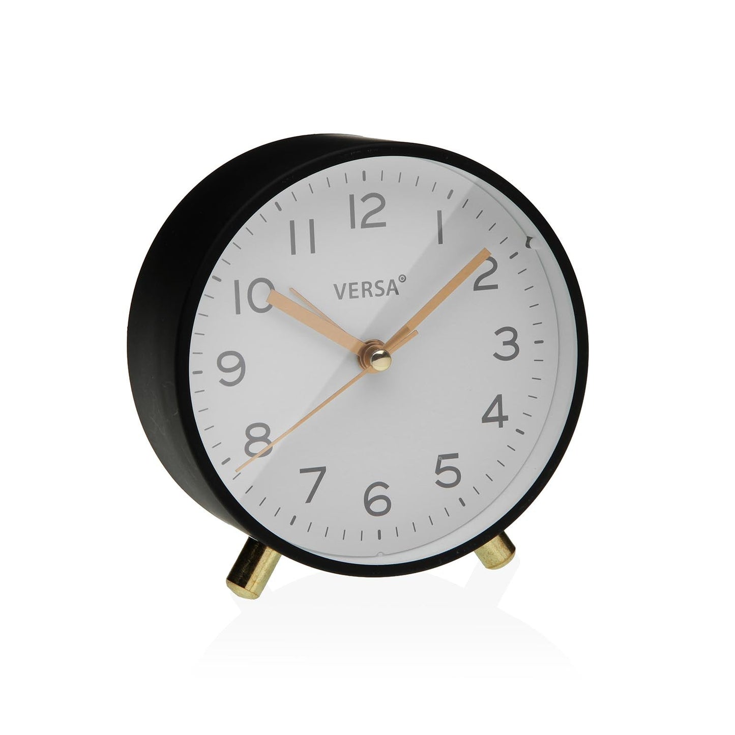 RELOJ DESPERTADOR DE MESA METAL NEGRO VERSA 2026 JUNIO