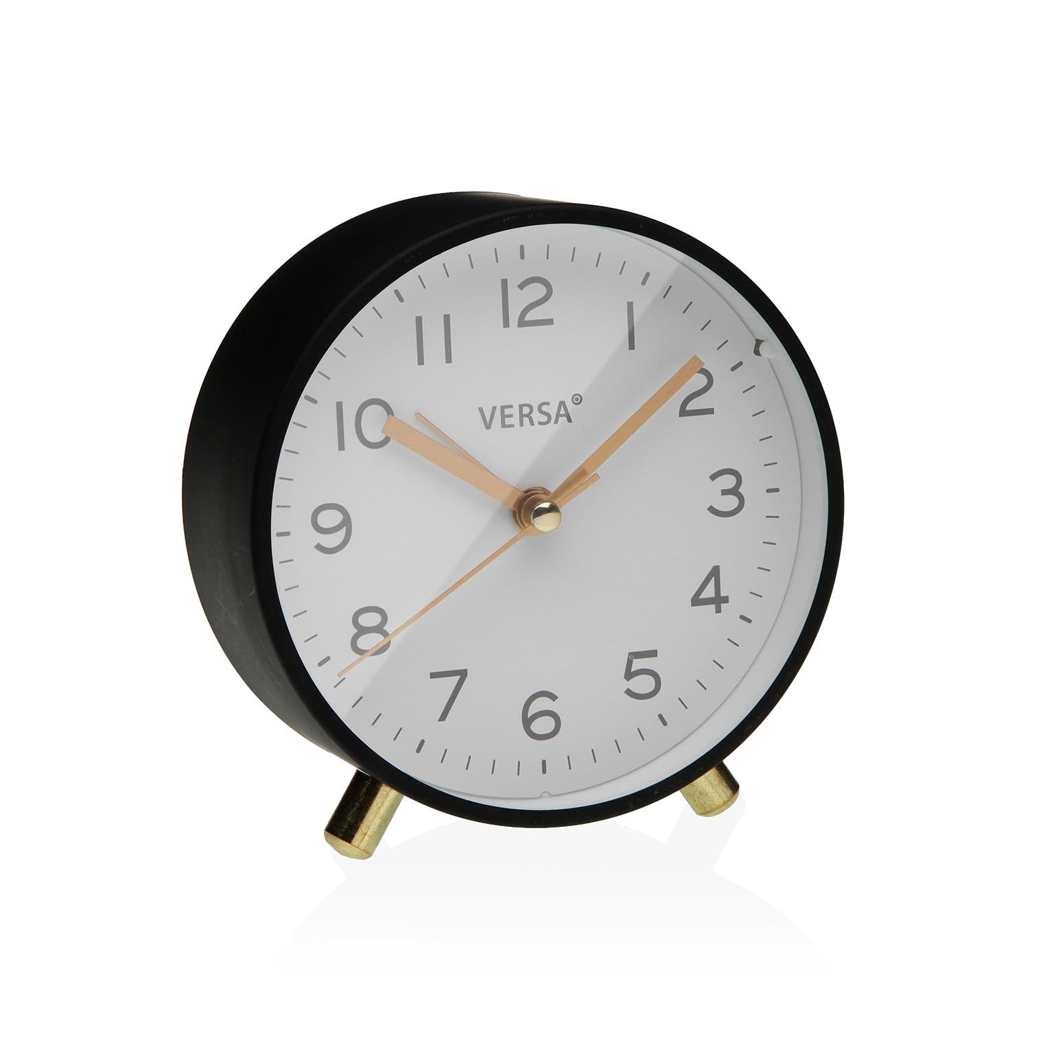 RELOJ DESPERTADOR DE MESA METAL NEGRO VERSA 2026 JUNIO