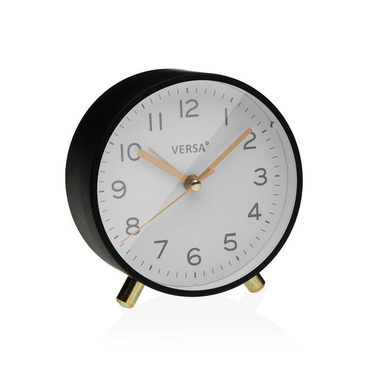 RELOJ DESPERTADOR DE MESA METAL NEGRO VERSA 2026 JUNIO