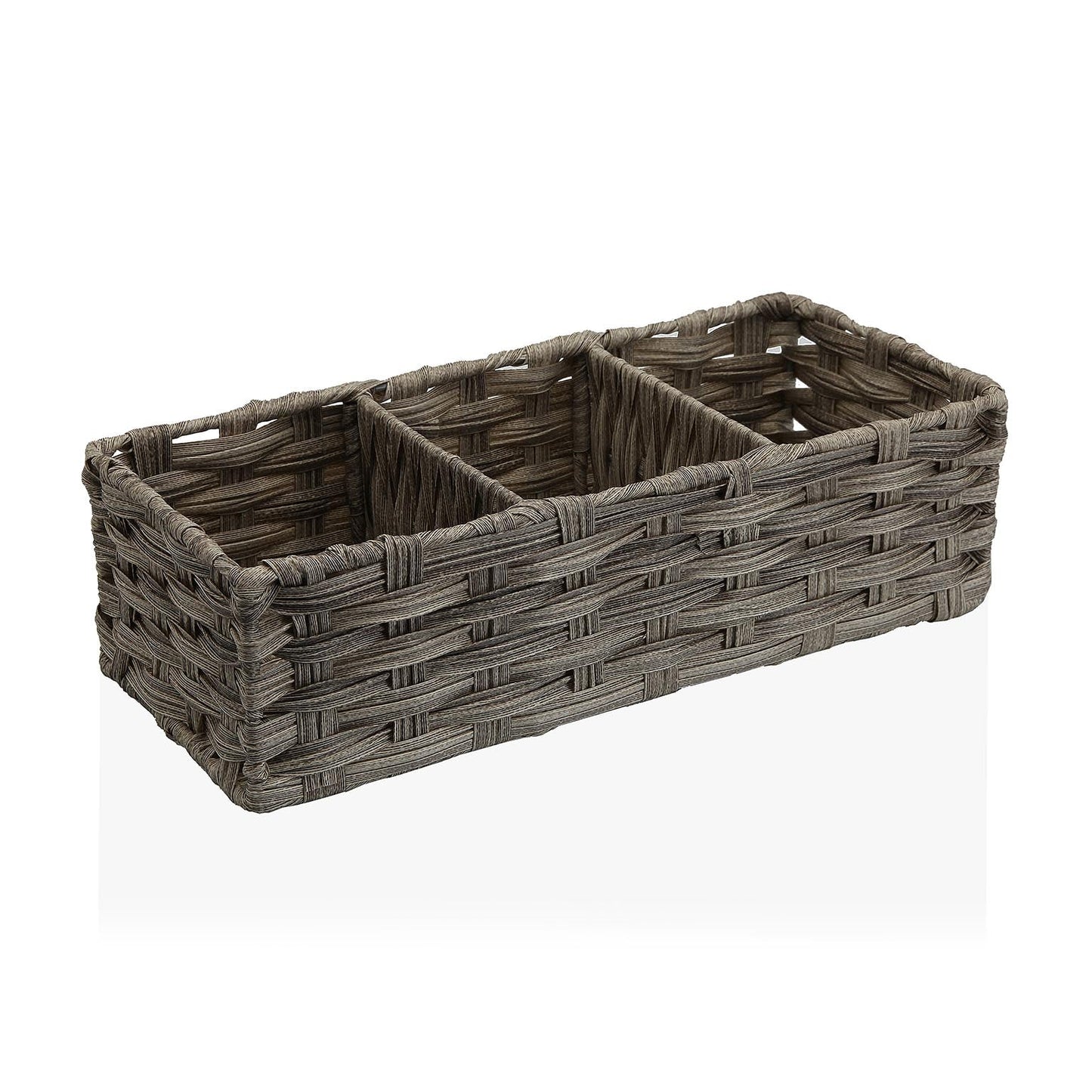 CESTA 3 COMPARTIMENTOS GRIS Versaotoño