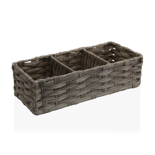 CESTA 3 COMPARTIMENTOS GRIS Versaotoño