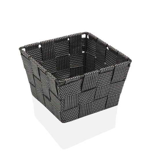 CESTA PEQUEÑA  GRIS CON PUNTOS Versaotoño
