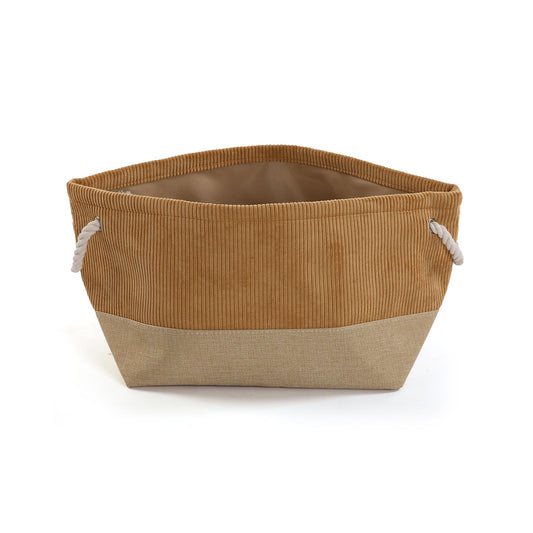 CESTA  CORDUROY  MARRON  CUADRADA Versaotoño