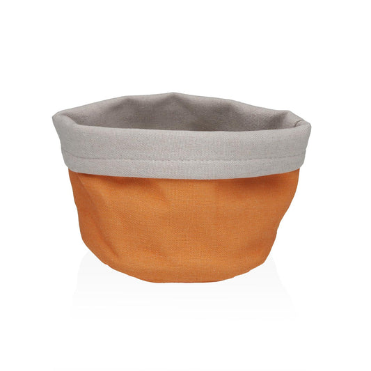 CESTA TEXTIL FLOWERS NARANJA Versaotoño