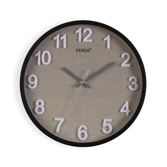 RELOJ DE PARED VESTA NEGRO 30 CM Versaotoño