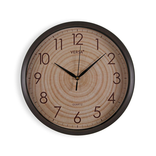 RELOJ DE PARED REDONDO EFECTO MADERA 30,6CM Versaotoño