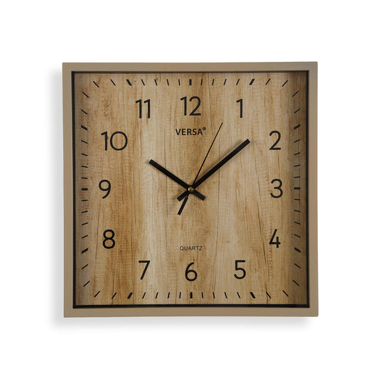 RELOJ DE PARED CUADRADO EFECTO MADERA 30,8CM Versaotoño