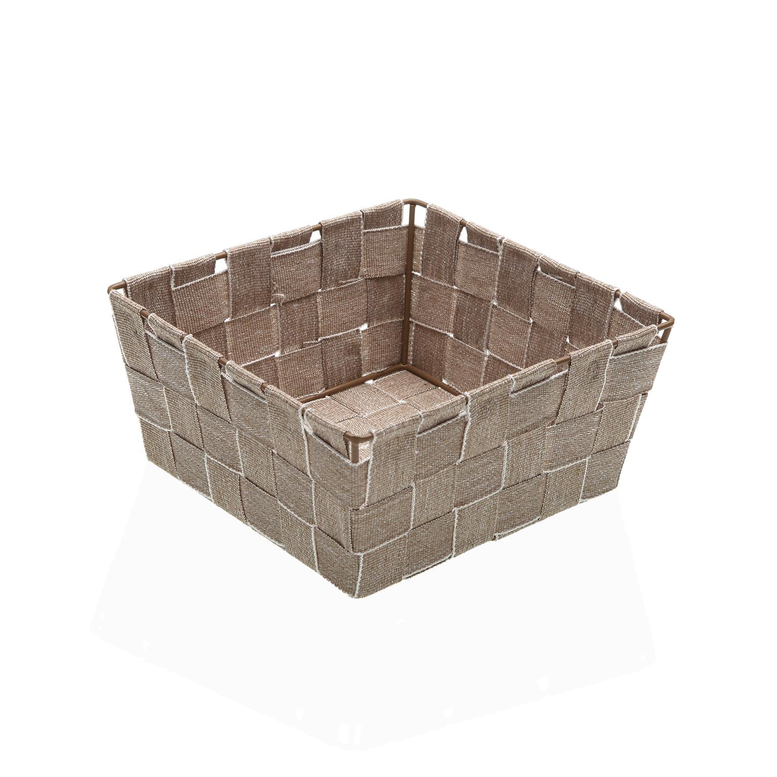 CESTA CUADRADA DE 19 X 19 BEIGE Versaotoño