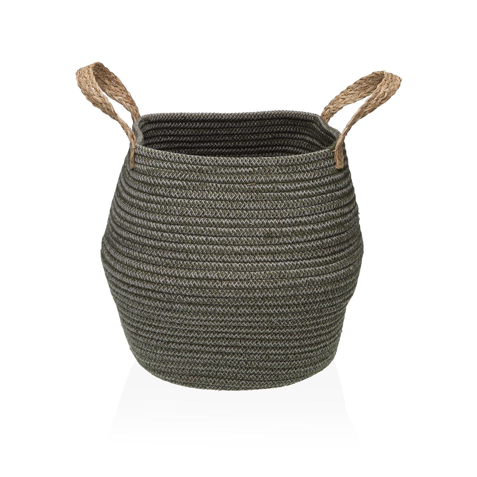 CESTA REDONDEADA GRIS CLARO Versaotoño