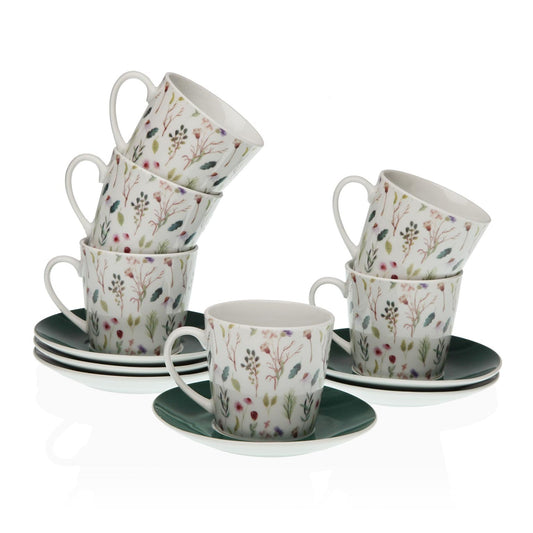 SET 6 TAZAS TE C/PLATO SANSA Versaotoño