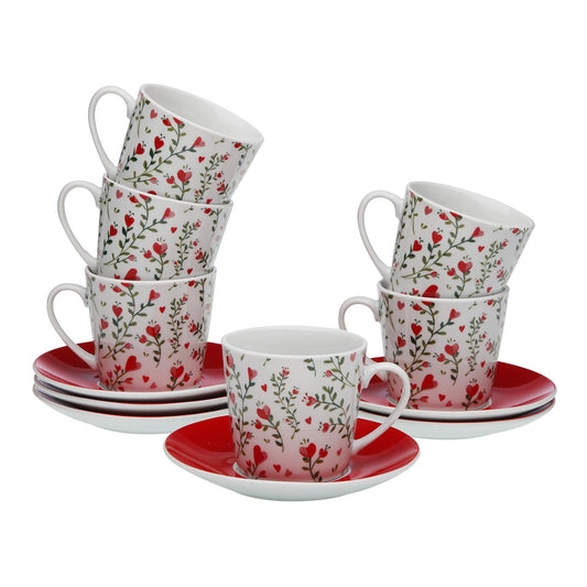 SET 6 TAZAS TE C/P LOVER Versaotoño