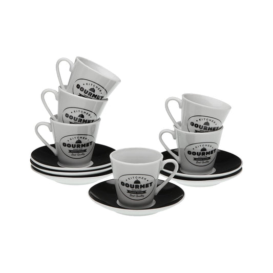 SET 6 TAZAS CAFE CON PLATO GOURMET Versaotoño