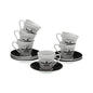 SET 6 TAZAS CAFE CON PLATO GOURMET Versaotoño