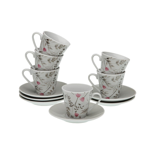 SET 6 TAZAS CAFE CON PLATO CAPRICE Versaotoño