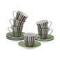 SET 6 TAZAS CAFE CON PLATO LIGNE VERSA FEBRERO