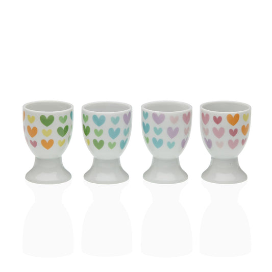 SET 4 SOPORTE HUEVOS COLOUR HEARTS Versaotoño