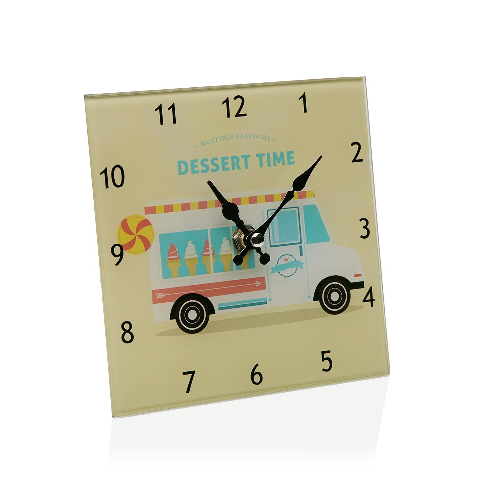 RELOJ DE CRISTAL CUADRADO 15CM Versaotoño