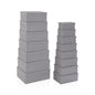 SET 15 CAJAS CARTON RAYAS GRISES Versaotoño