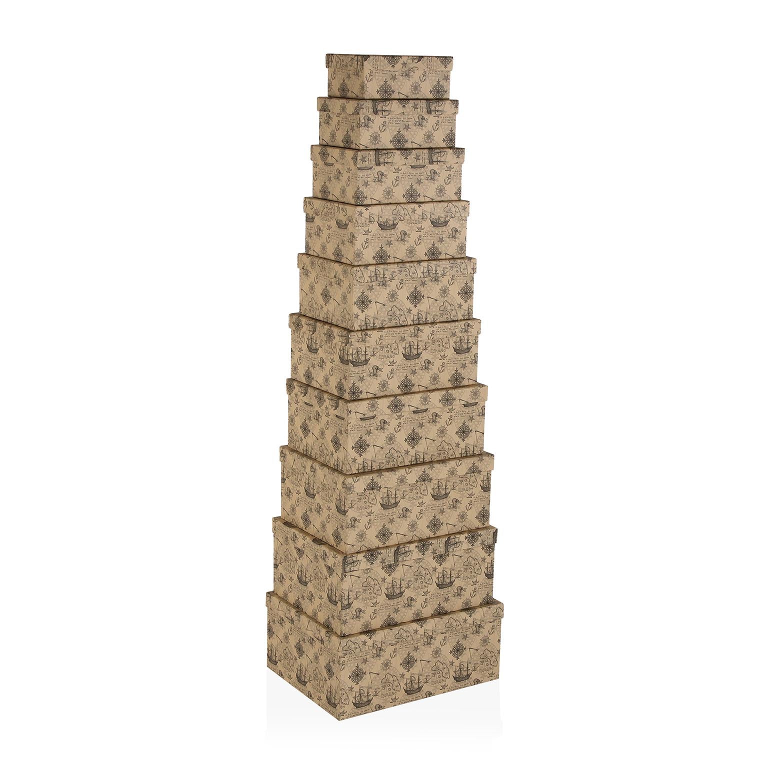SET 10 CAJAS CARTON GALEON Versaotoño