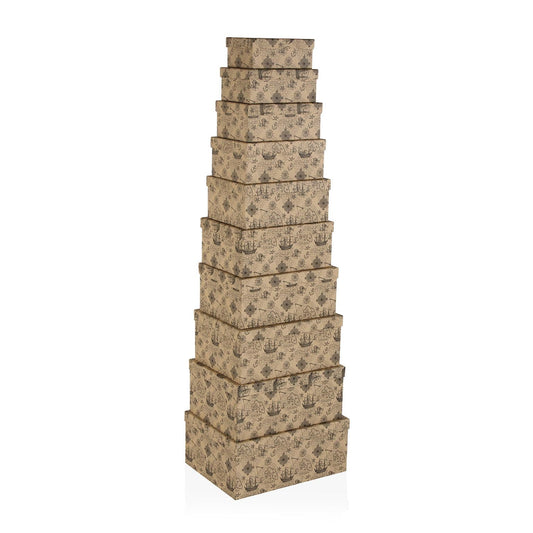 SET 10 CAJAS CARTON GALEON Versaotoño