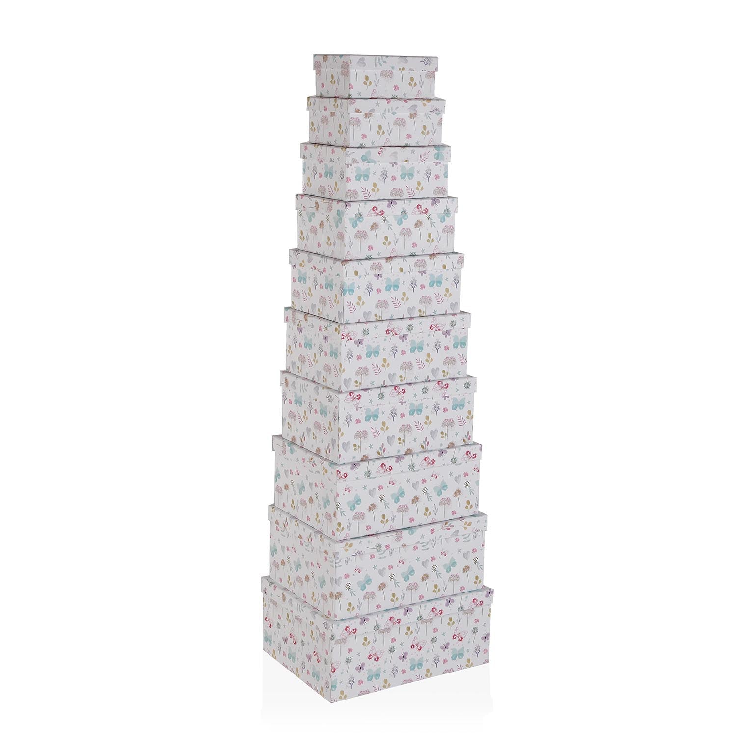 SET 10 CAJAS CARTON FLOWERS Versaotoño