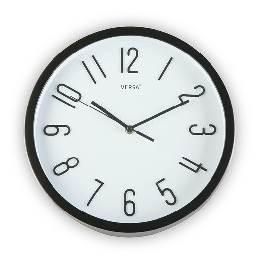 RELOJ DE PARED NEGRO DIA 30CM Versaotoño