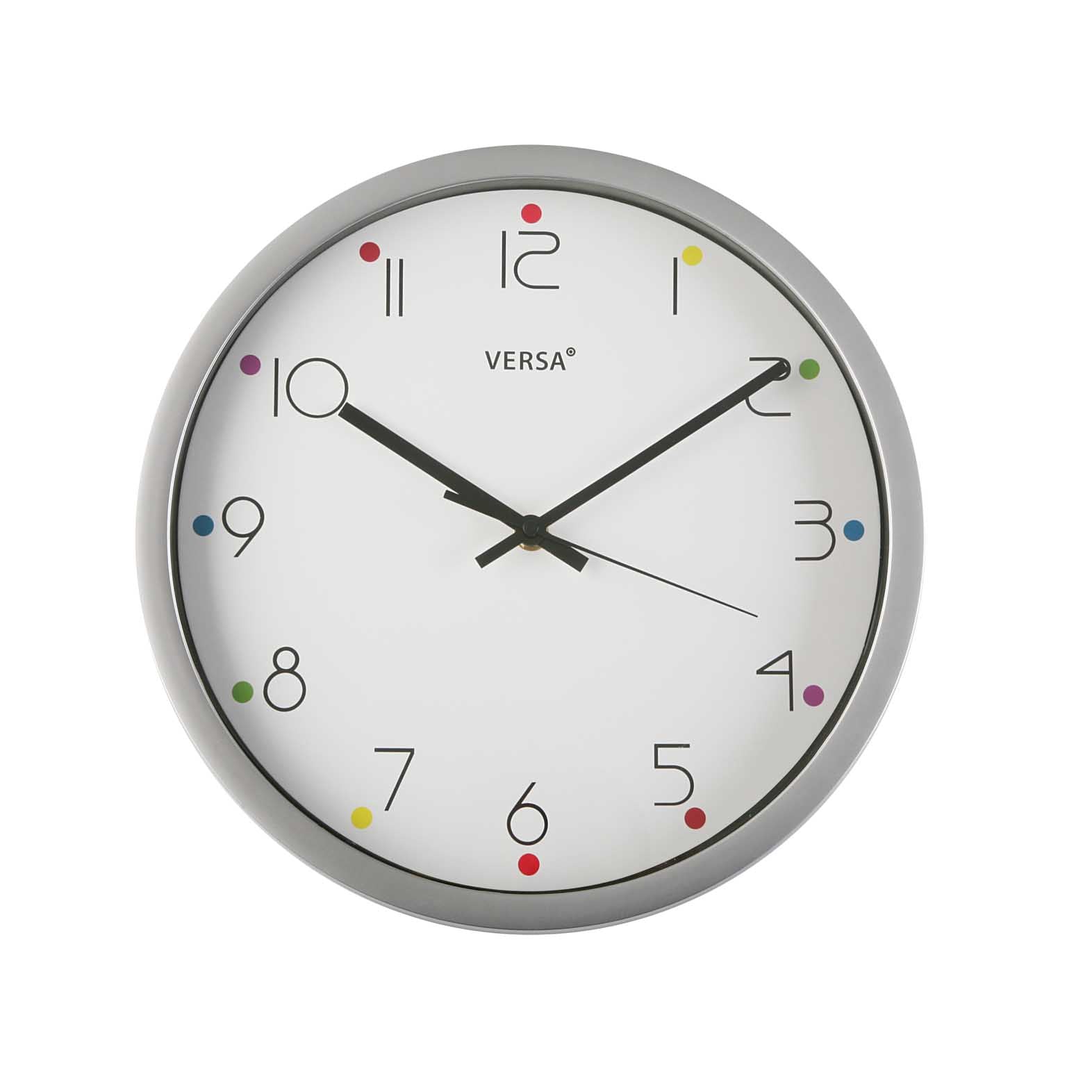 RELOJ DE PARED PUNTOS PLATEADO Versaotoño