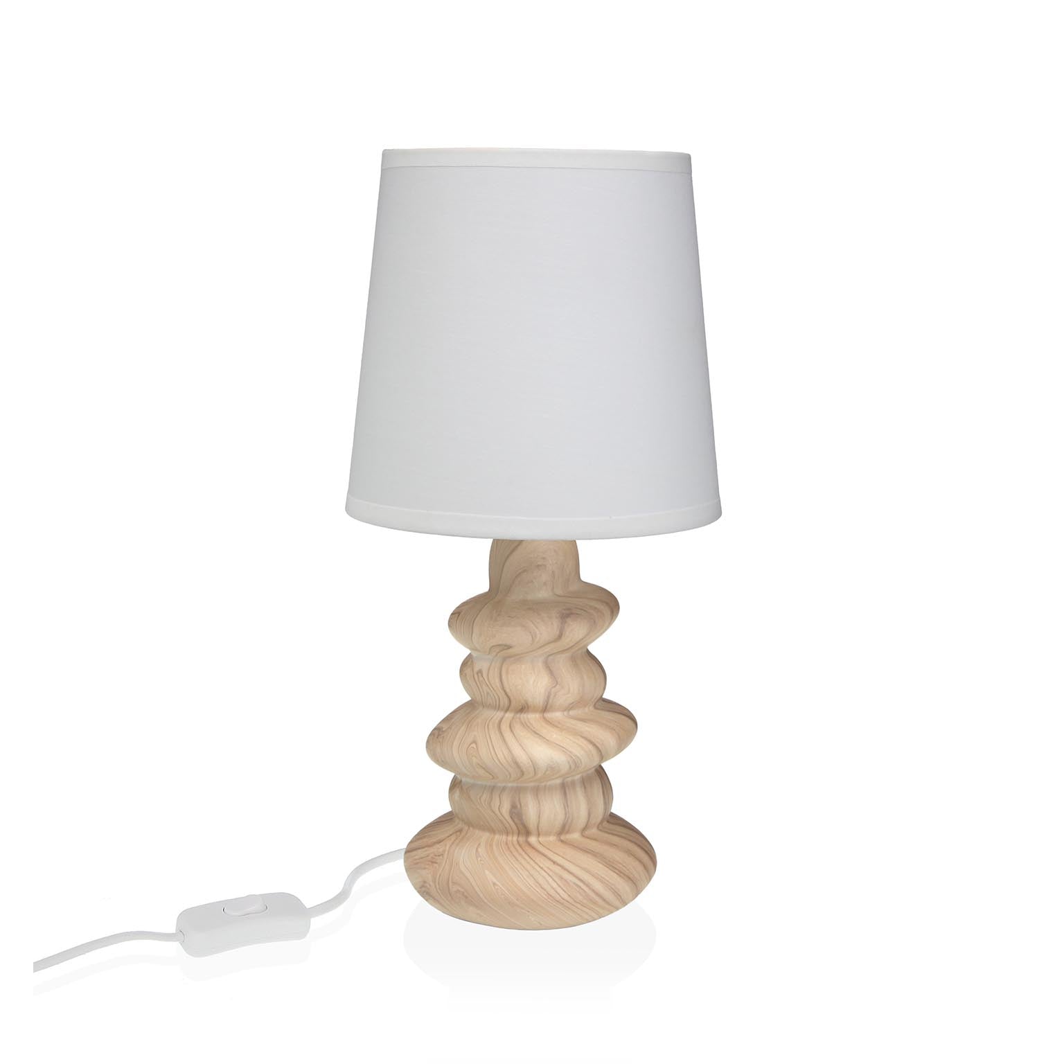 LAMPARA DE MESA NOLIA EFECTO MADERA VERSA FEBRERO