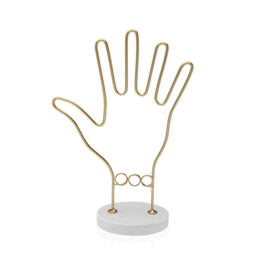 JOYERO METALICO DORADO CON FORMA DE MANO VERSA 2026 JUNIO