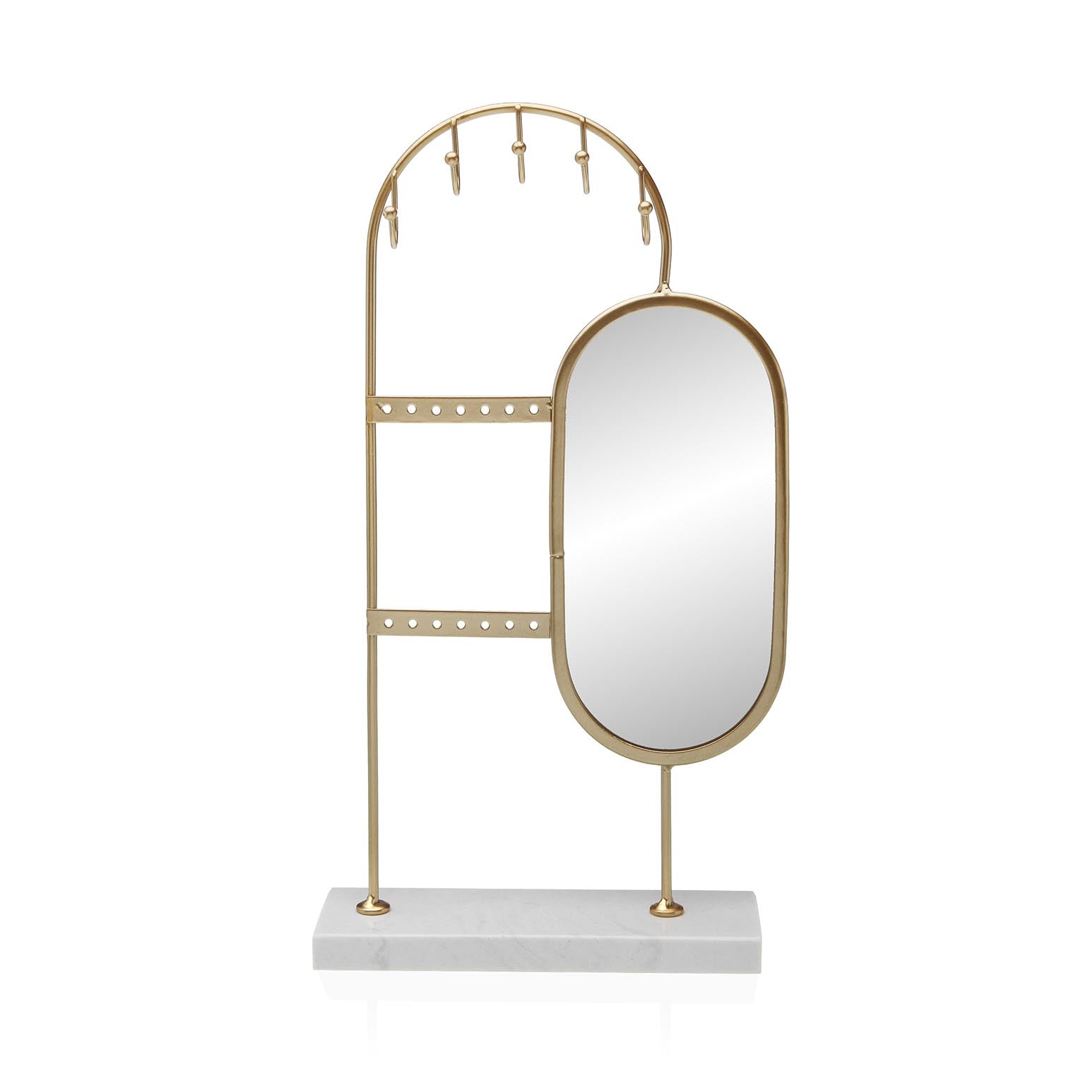 JOYERO METALICO DORADO CON ESPEJO VERTICAL VERSA FEBRERO