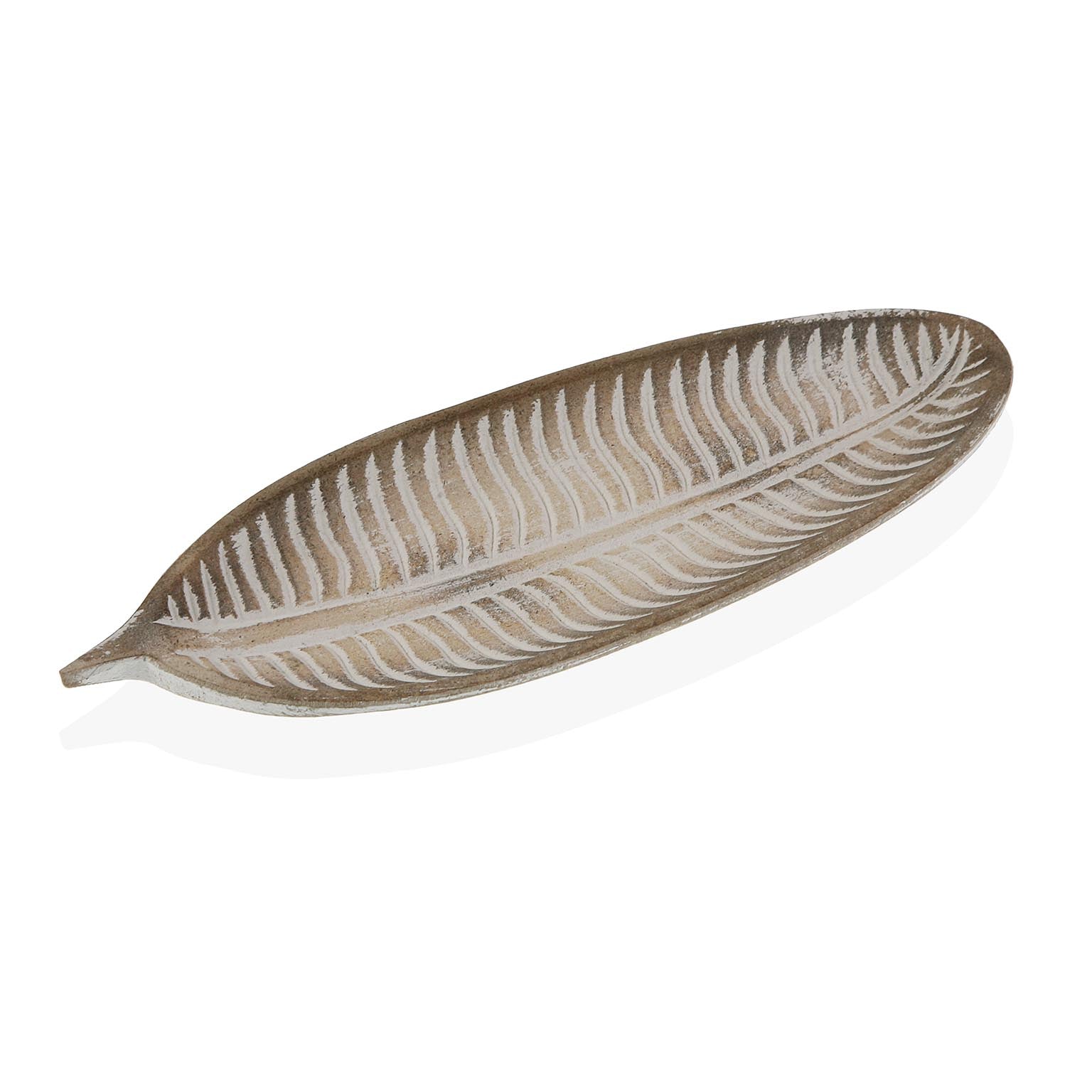 CENTRO MESA HOJA RAYAS MADERA Versaotoño