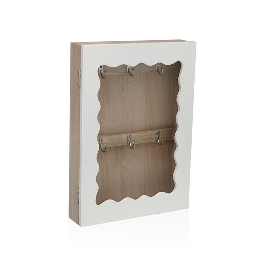 CAJA LLAVES MADERA BLANCA ONDULADA Versaotoño
