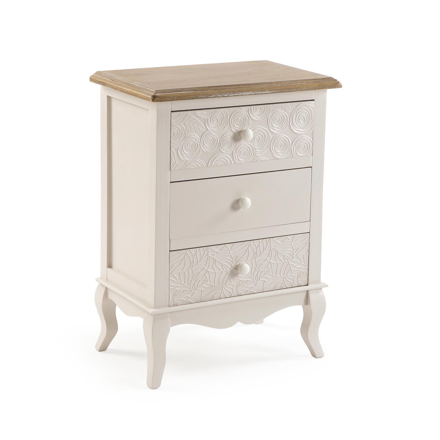 MESITA DE NOCHE 3 CAJONES TENNY Versaotoño