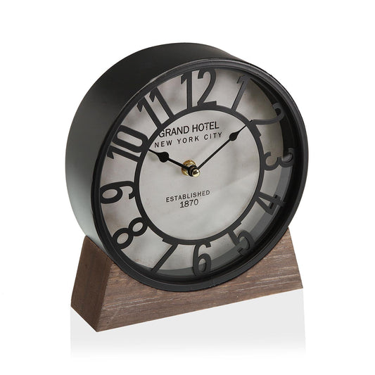 RELOJ MESA METAL NEGRO 20 CM Versaotoño