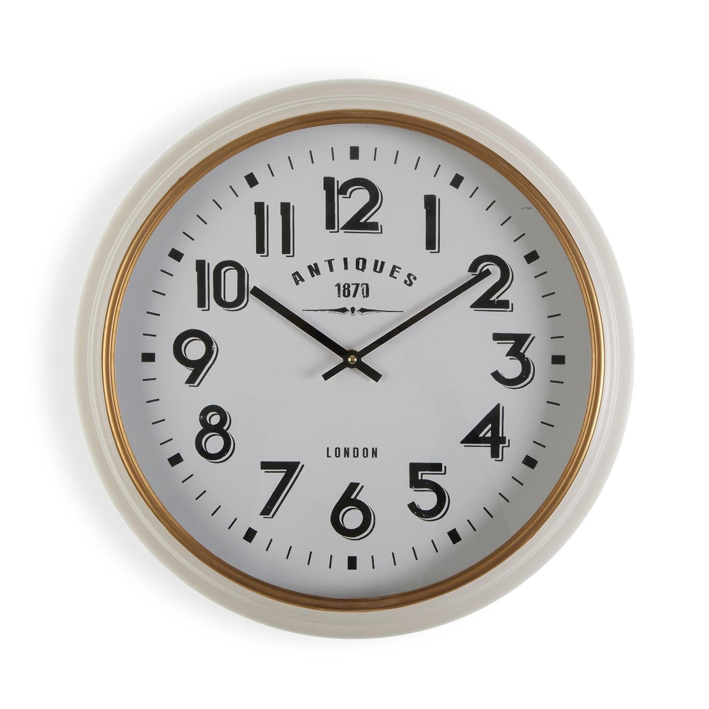 RELOJ PARED METAL BLANCO DORA Versaotoño