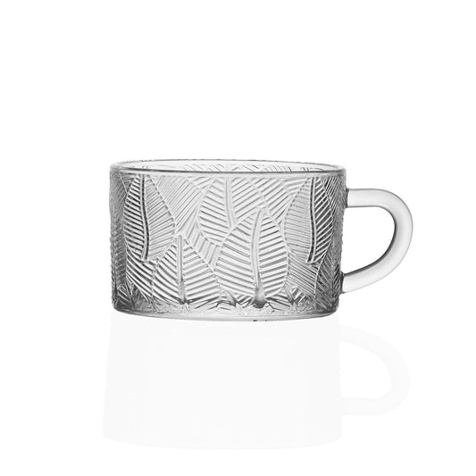 TAZA CRISTAL HOJAS  400ML Versaotoño