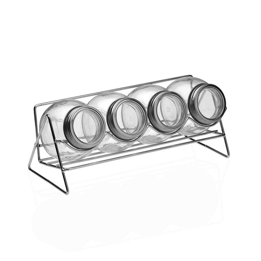 SET 4  BOTES ESPECIEROS CON SOPORTE Versaotoño