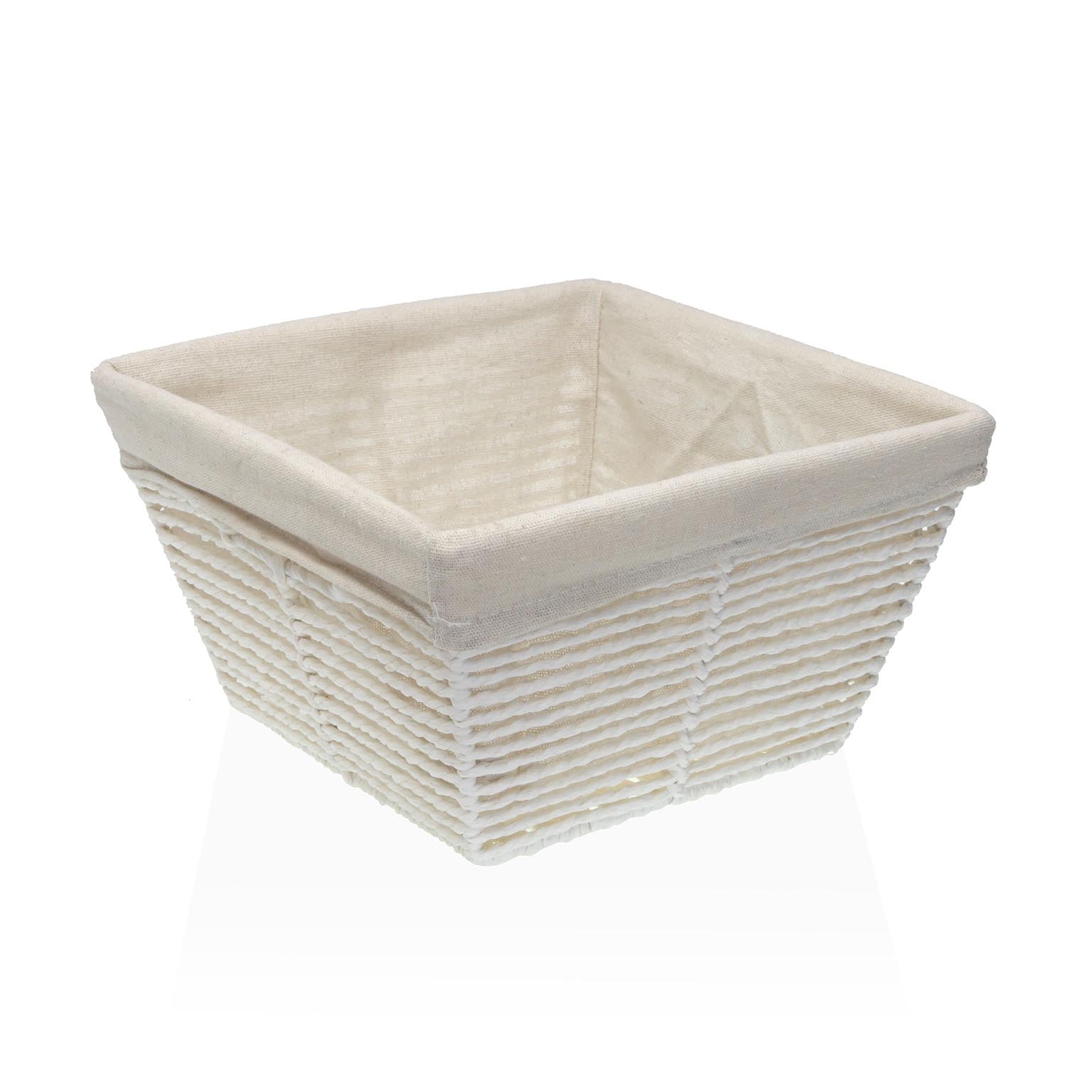CESTA CUADRADA BLANCA Versaotoño