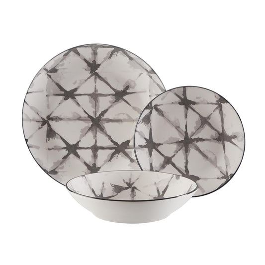 VAJILLA 18 PIEZAS POMPEIA GRIS Versaotoño