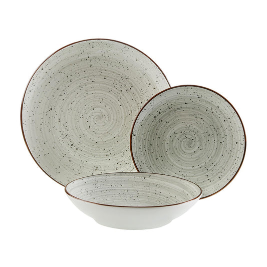 VAJILLA 18 PIEZAS LUA GRIS Versaotoño