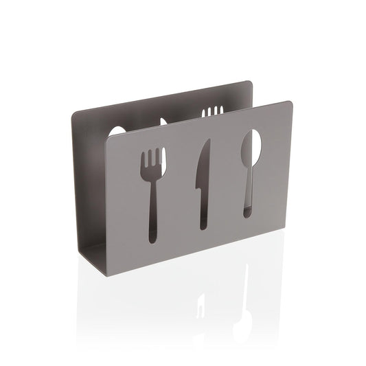 SERVILLETERO CUBIERTOS METALICO GRIS Versaotoño