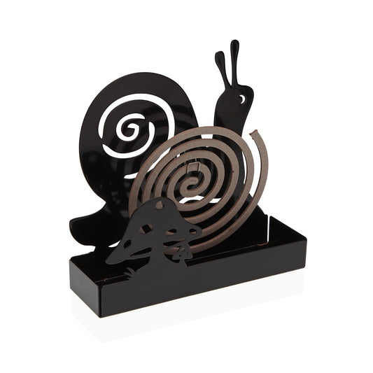 SOPORTE PARA ESPIRAL ANTIMOSQUITOS CARACOL NEGRO Versaotoño