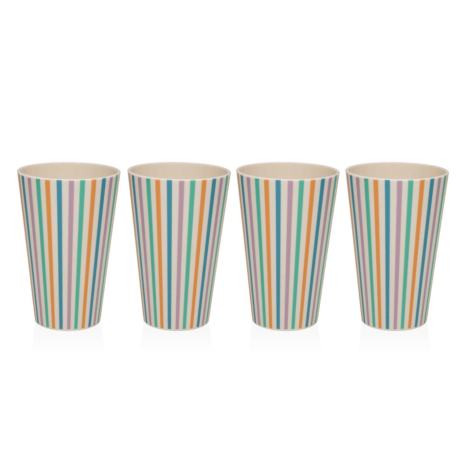 SET 4 VASOS RAYAS